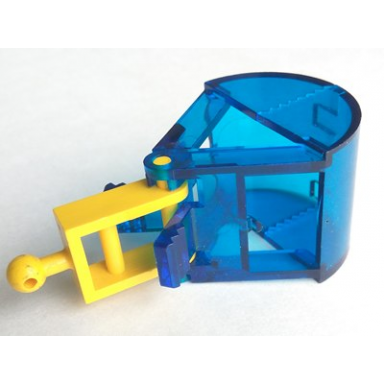 trans-dark blue crane bucket with spring and yellow handle 3489 bb0217 3490