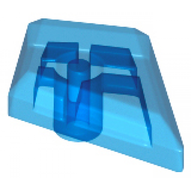 trans-dark blue tile modified 1 x 2 diamond with bar