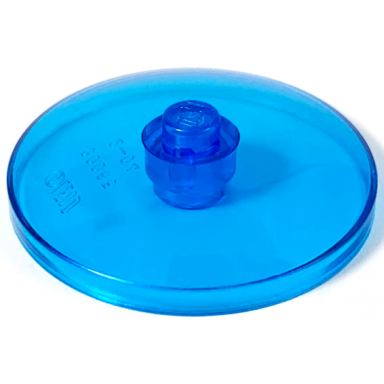 trans-dark blue dish 4 x 4 inverted radar with solid stud