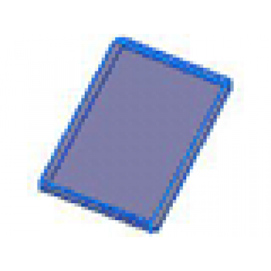 trans-dark blue glass for window 4 x 4 x 3 roof