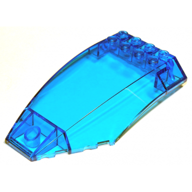 trans-dark blue windscreen 10 x 6 x 2 curved