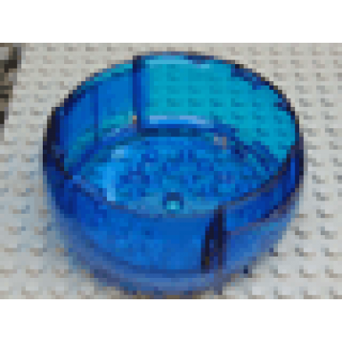 trans-dark blue container x-pod barrel section 10 x 10 x 3 1 3