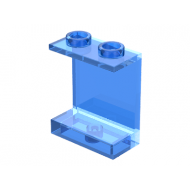 trans-dark blue panel 1 x 2 x 2 - hollow studs