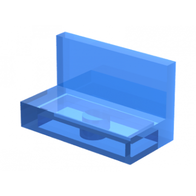 trans-dark blue panel 1 x 2 x 1