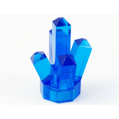 trans-dark blue rock 1 x 1 crystal 5 point
