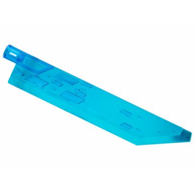 trans-dark blue propeller 1 blade 14l with axle hole sword blade