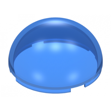 trans-dark blue cylinder hemisphere 4 x 4