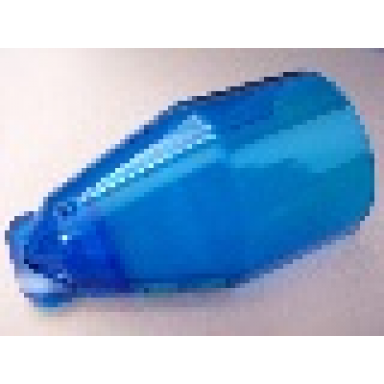 trans-dark blue windscreen 7 x 4 x 2 round extended front edge