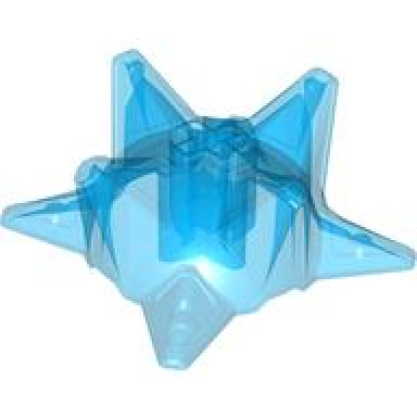 trans-dark blue hero factory weapon spiked ball half with axle hole