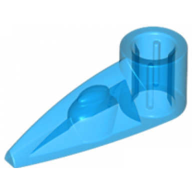 trans-dark blue bionicle 1 x 3 tooth with axle hole bohrok eye