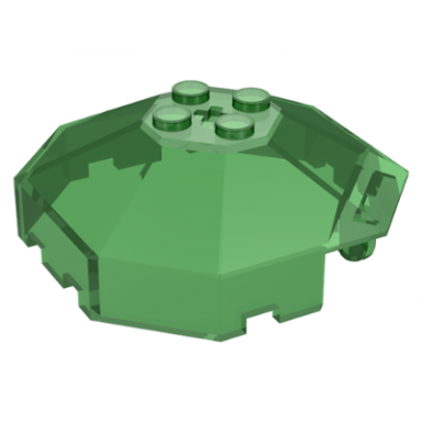 trans-green windscreen 6 x 6 x 2 octagonal canopy with axle hole