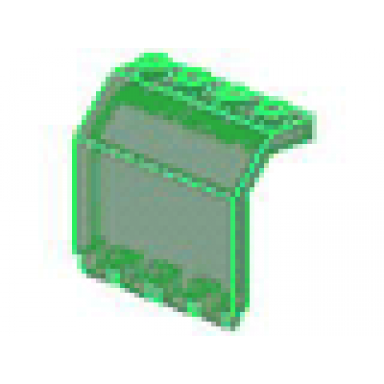 trans-green panel 2 x 4 x 3 1 3 with hinge