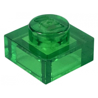 trans-green plate 1 x 1