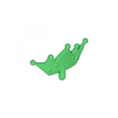 trans-green minifigure crown tiara 5 points rounded ends