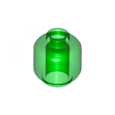 trans-green minifigure head plain