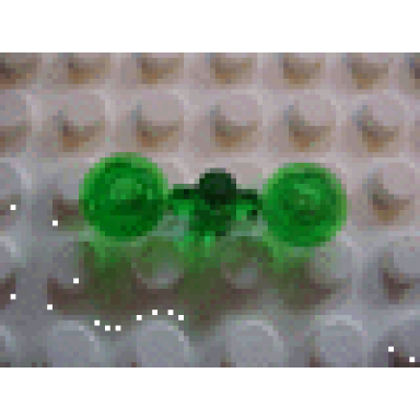 trans-green plate round 1 x 1 2 on sprue