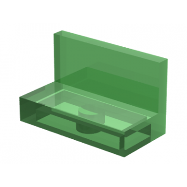 trans-green panel 1 x 2 x 1