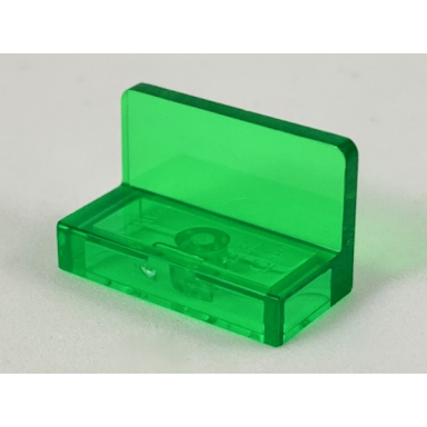 trans-green panel 1 x 2 x 1 with rounded corners