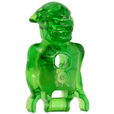 trans-green torso head martian with chest hole with marbled glow in dark trans pattern
