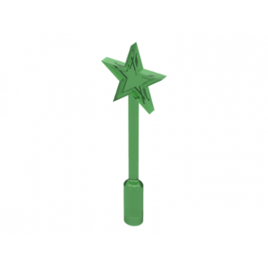 trans-green minifigure utensil magic wand