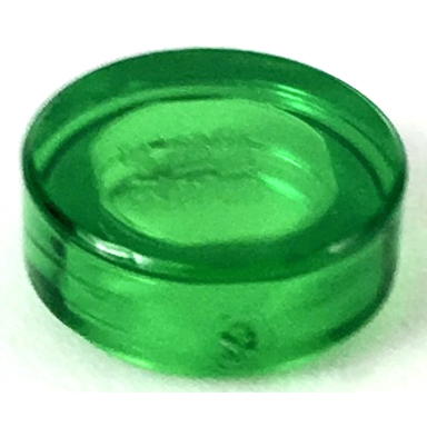 trans-green tile round 1 x 1