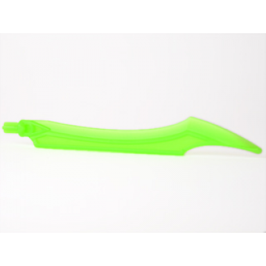 trans-bright green hero factory weapon blade with curved tip