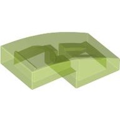 trans-bright green slope curved 2 x 1 x 2 3