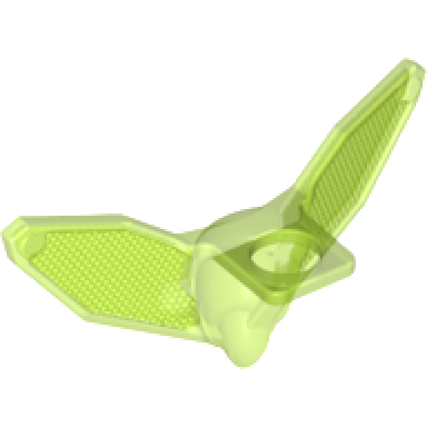 trans-bright green minifigure wings with neck bracket