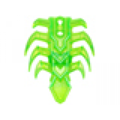 trans-bright green bionicle spine armor with 8 ribs