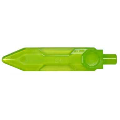 trans-bright green minifigure weapon sword blade with bar