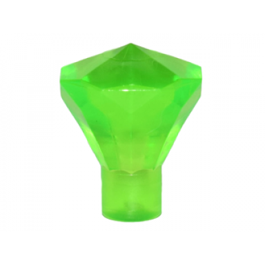 trans-bright green rock 1 x 1 jewel 24 facet
