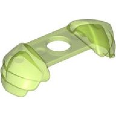 trans-bright green minifigure armor shoulder pads ridged