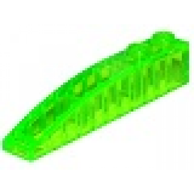 trans-bright green slope curved 6 x 1