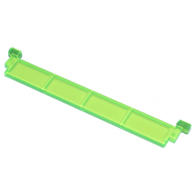 trans-bright green garage roller door section without handle