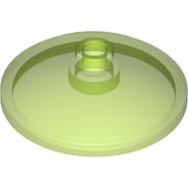 trans-bright green dish 3 x 3 inverted radar