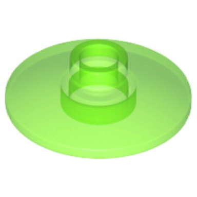 trans-bright green dish 2 x 2 inverted radar