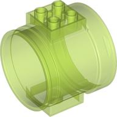 trans-bright green cylinder tube straight