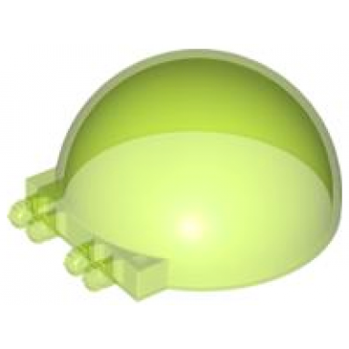 trans-bright green windscreen 6 x 6 x 3 canopy half sphere with dual 2 fingers