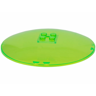 trans-bright green dish 10 x 10 inverted radar - solid studs