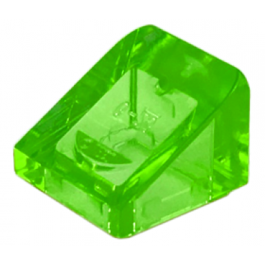 trans-bright green slope 30 1 x 1 x 2 3