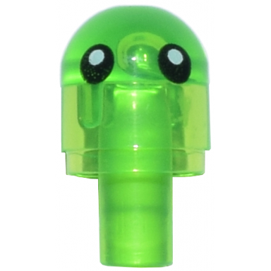 trans-bright green bar with light cover bulb bionicle barraki eye with black eyes and white pupils pattern z-blob