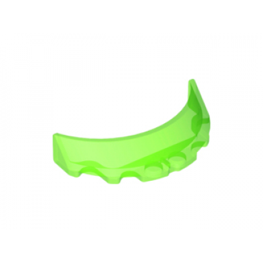 trans-bright green windscreen 3 x 6 x 1 curved