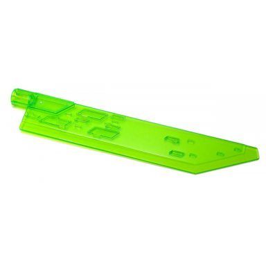 trans-bright green propeller 1 blade 14l with axle hole sword blade