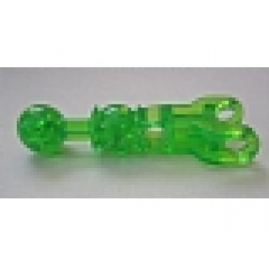 trans-bright green hero factory arm leg with ball joint on axle and ball socket and pin hole