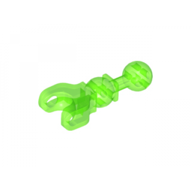 trans-bright green hero factory arm leg with ball joint on axle and ball socket