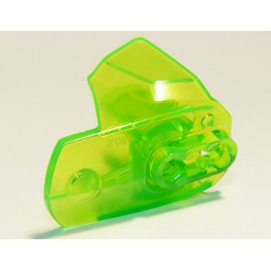 trans-bright green hero factory armor with ball joint socket - size 4