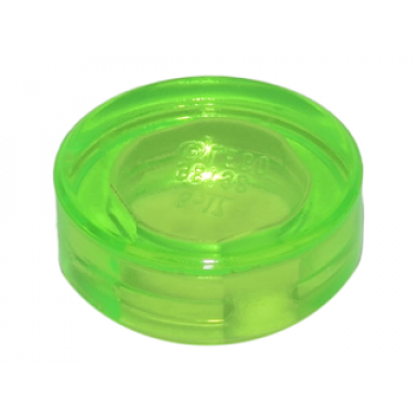 trans-bright green tile round 1 x 1