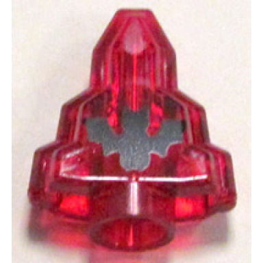 rock 1 x 2 crystal stepped with black bat moonstone pattern