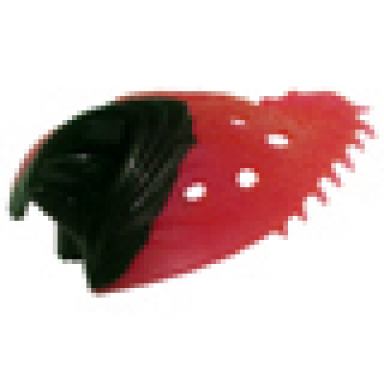 trans-red hero factory creature cocoon petal with molded hard plastic black base pattern - flexible rubber