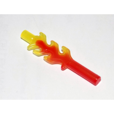 wave rounded straight bar 4l flame with marbled trans-yellow pattern